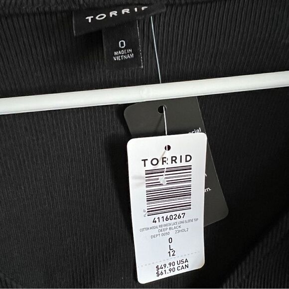 Torrid lace sleeve ribbed knit top - Picture 2 of 6